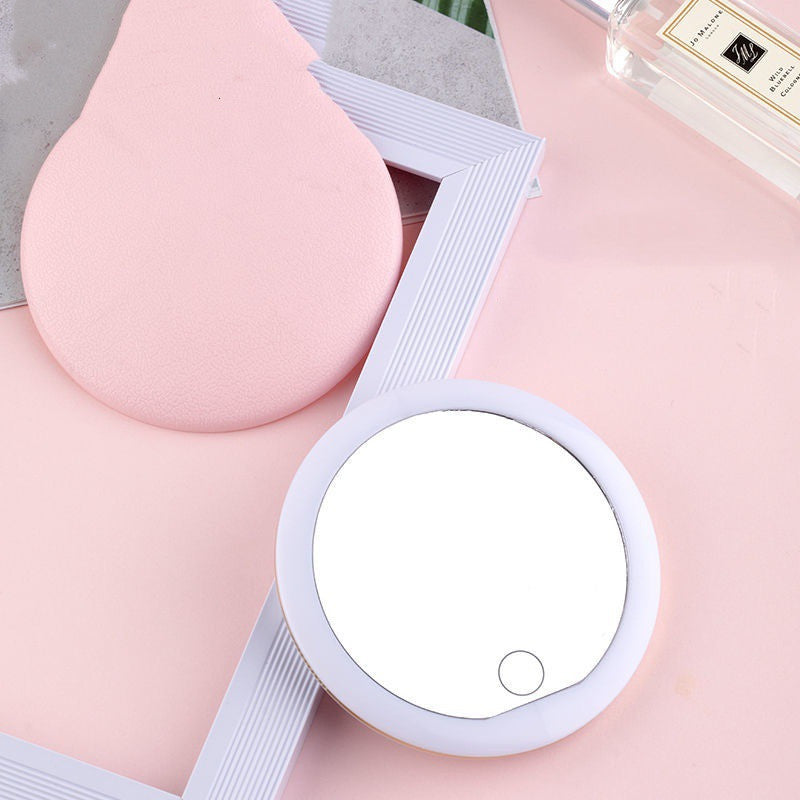 Make-up Mirror With Light To Carry Hand-held Vanity Mirror Make-up Mirror With Light To Carry Hand-held Vanity Mirror